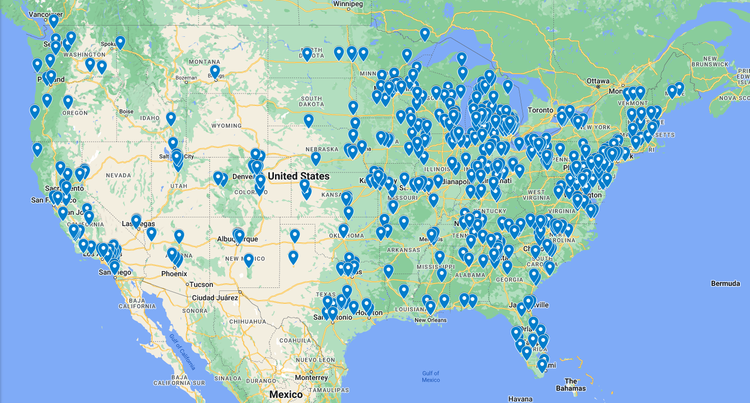 Distribution Map - USA